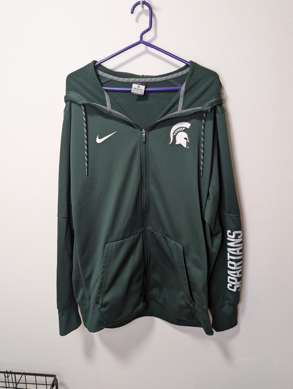 Nike Dark Green Michigan State Spartans Full-Zip Hoodie Jacket